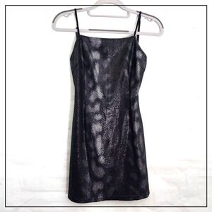 Urban Outfitters Dress XS Sheath Coated Snake‎ Skin Texture Strappy Mob Wife